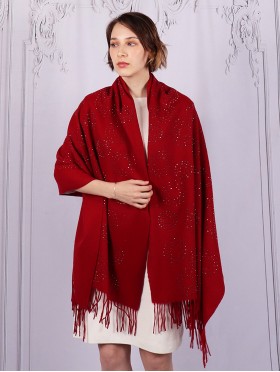 Cashmere Cape W/ Rhinestones